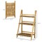 3-Tier Folding Plant Stand, 24" x 15" Wooden Indoor Plant Shelf Display Stand, for Corner Balcony Garden Patio